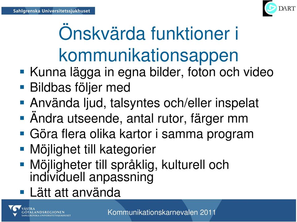 antal rutor, färger mm Göra flera olika kartor i samma program Möjlighet till