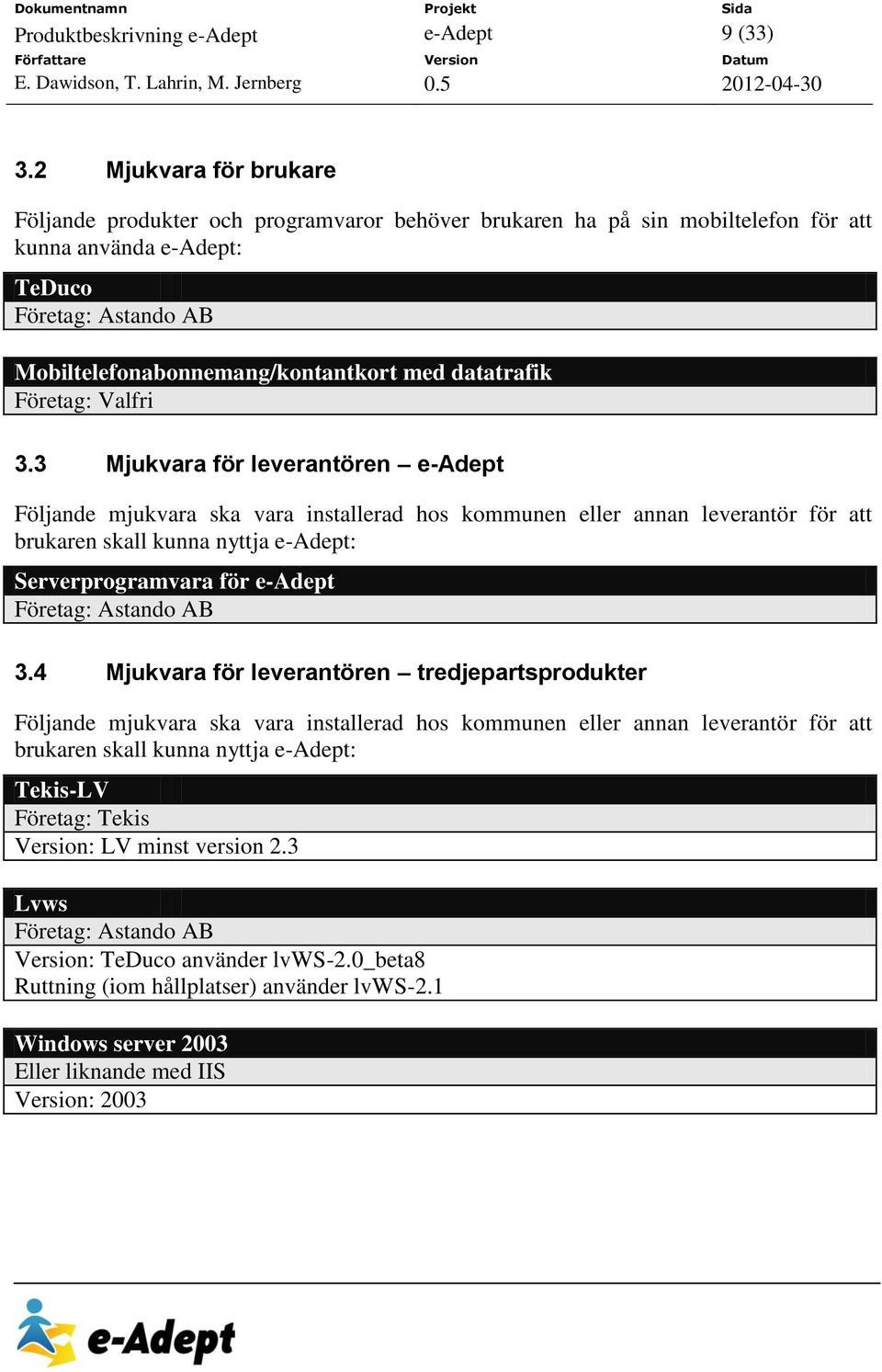 datatrafik Företag: Valfri 3.