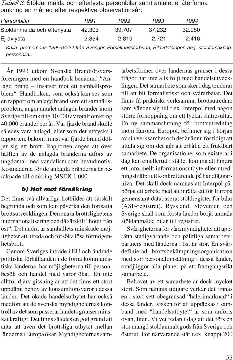 År 1993 utkom Svenska Brandförsvarsföreningen med en handbok benämnd Anlagd brand Insatser mot ett samhällsproblem.