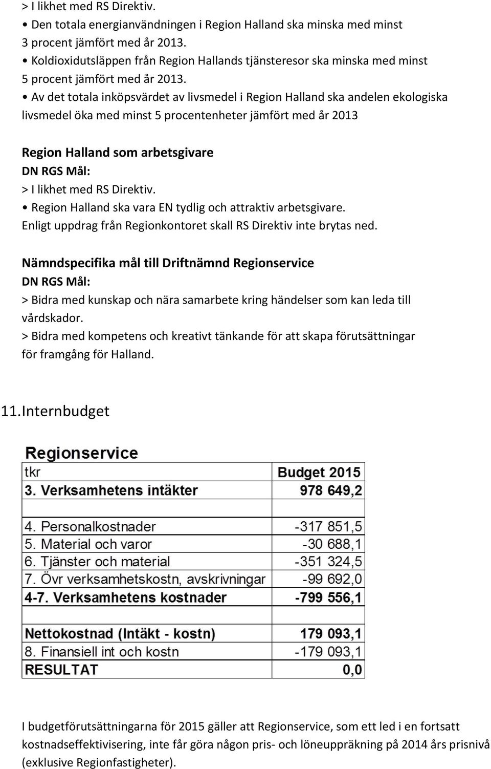 Av det ttala inköpsvärdet av livsmedel i Regin Halland ska andelen eklgiska livsmedel öka med minst 5 prcentenheter jämfört med år 2013 Regin Halland sm arbetsgivare DN RGS Mål: > I likhet med RS