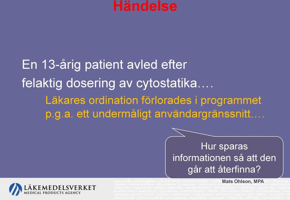 Läkares ordination förlorades i programmet p.g.a. ett undermåligt användargränssnitt.