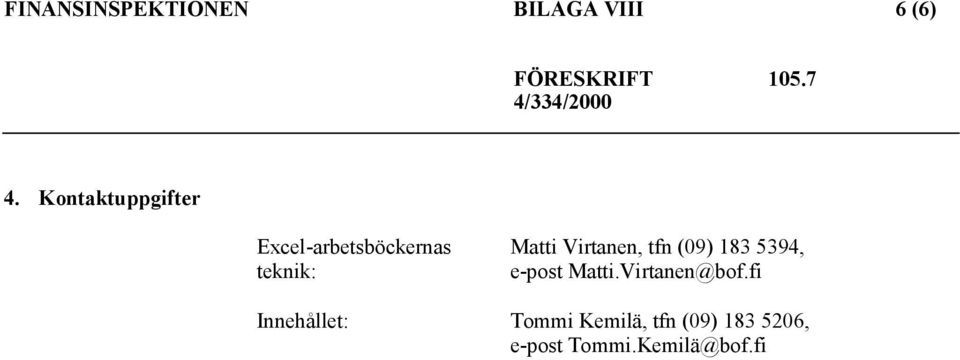 tfn (09) 183 5394, teknik: e-post Matti.Virtanen@bof.