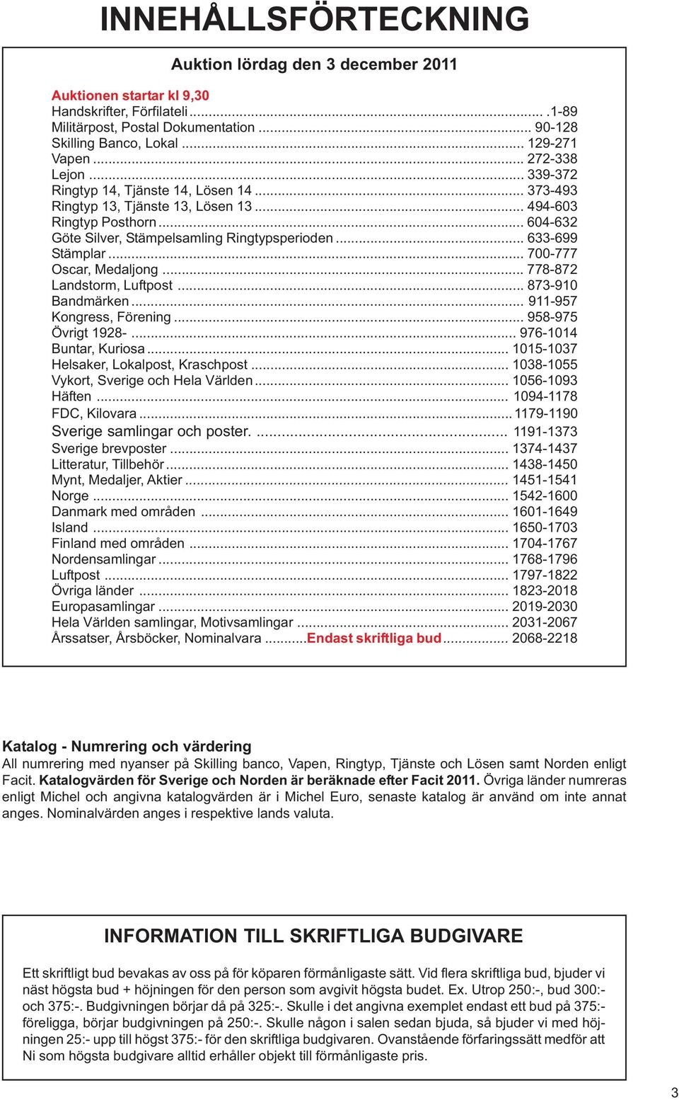 .. 633-699 Stämplar... 700-777 Oscar, Medaljong... 778-872 Landstorm, Luftpost... 873-910 Bandmärken... 911-957 Kongress, Förening... 958-975 Övrigt 1928-... 976-1014 Buntar, Kuriosa.