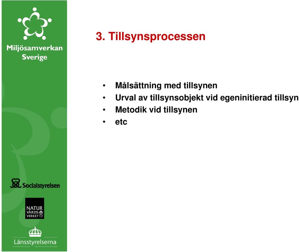 Urval av tillsynsobjekt vid