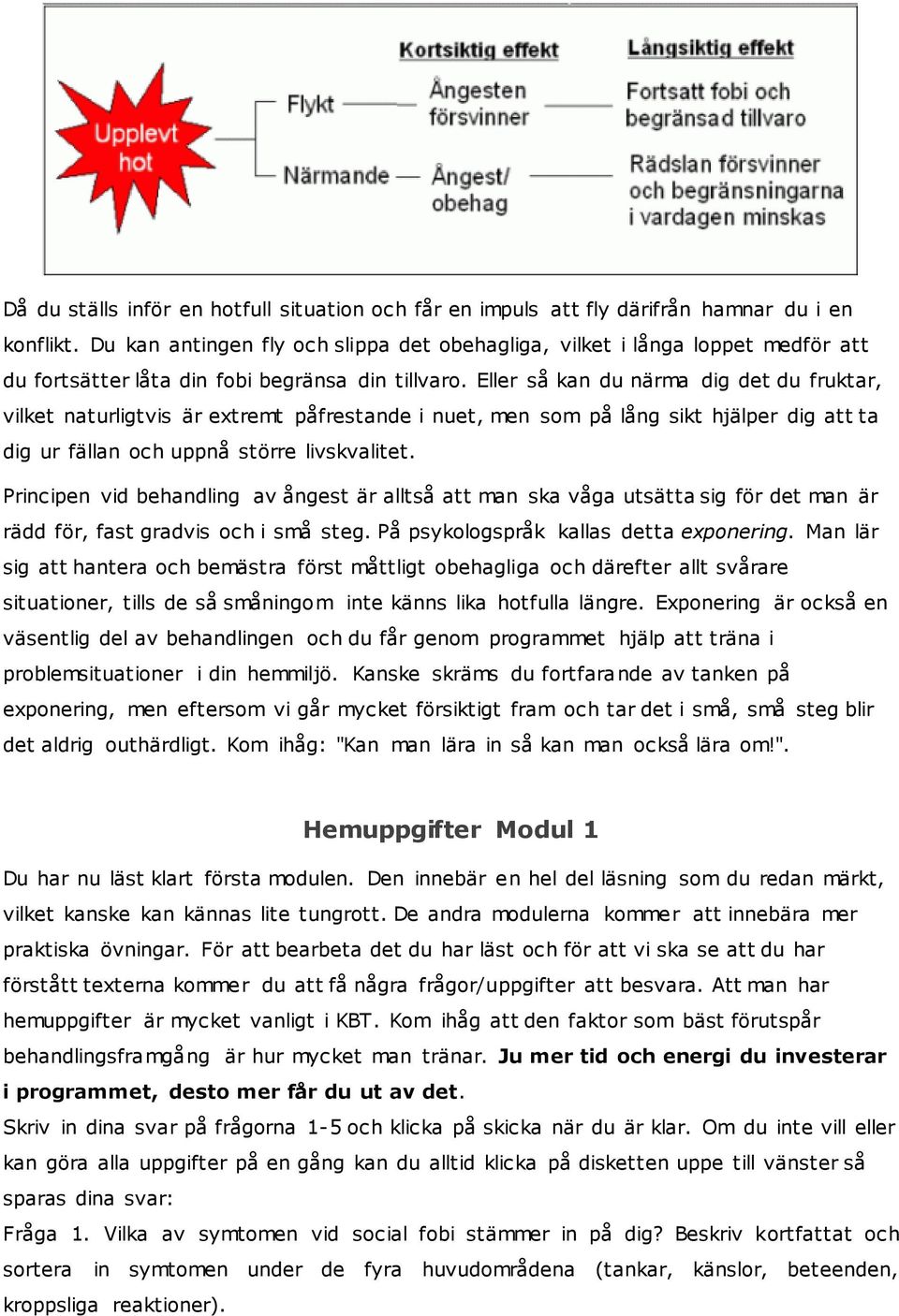 Eller så kan du närma dig det du fruktar, vilket naturligtvis är extremt påfrestande i nuet, men som på lång sikt hjälper dig att ta dig ur fällan och uppnå större livskvalitet.