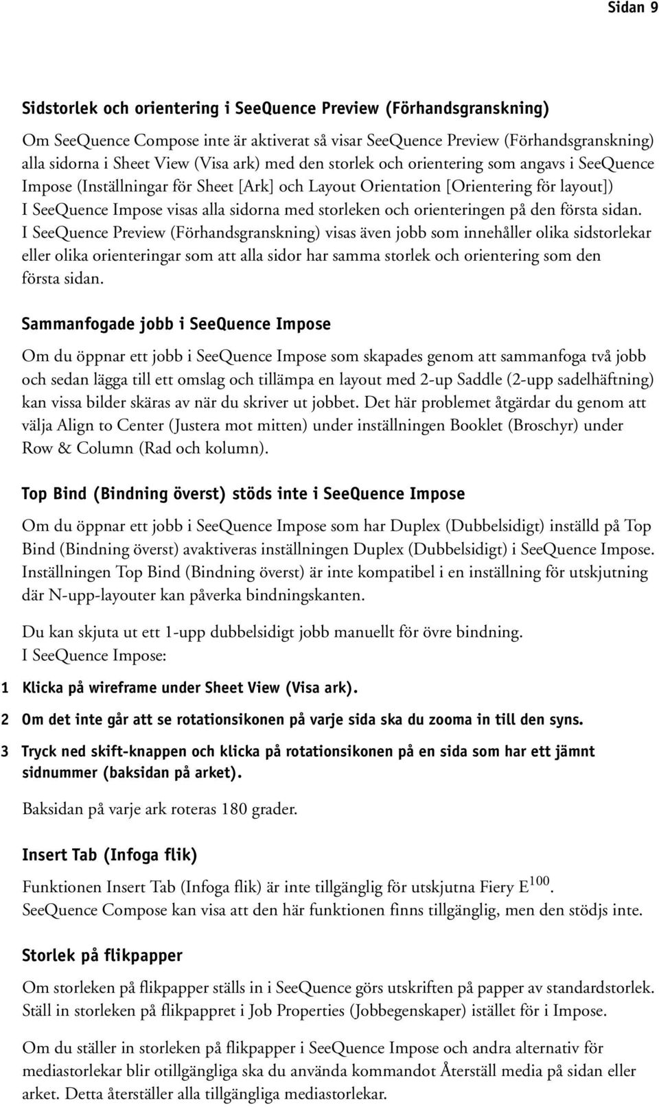 orienteringen på den första sidan.