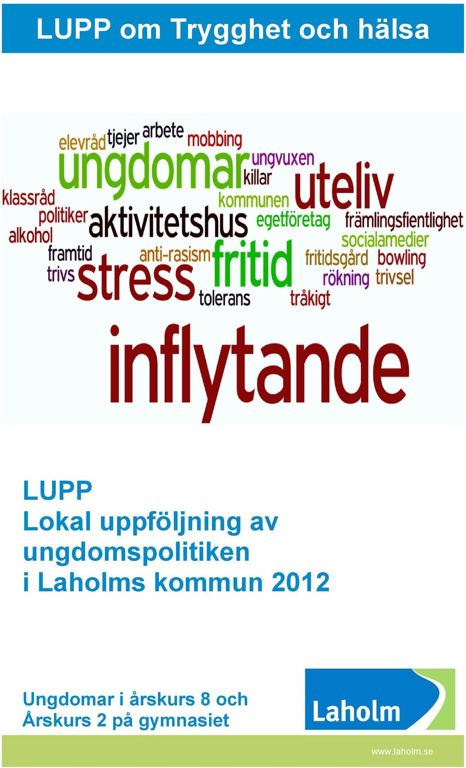 Laholms kommun 2012 Ungdomar i årskurs