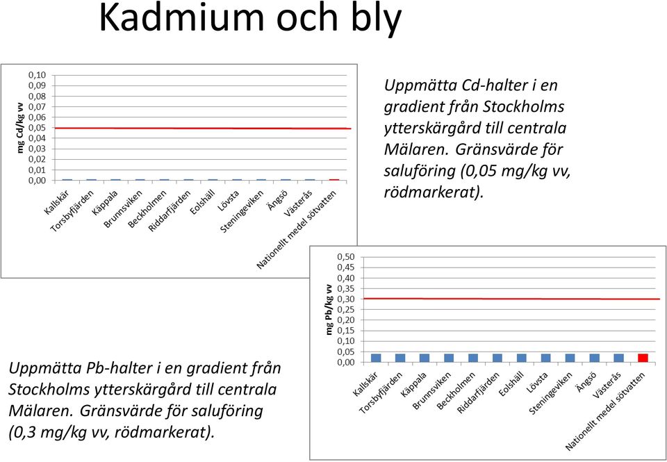 Gränsvärde för saluföring (0,05 mg/kg vv, rödmarkerat).