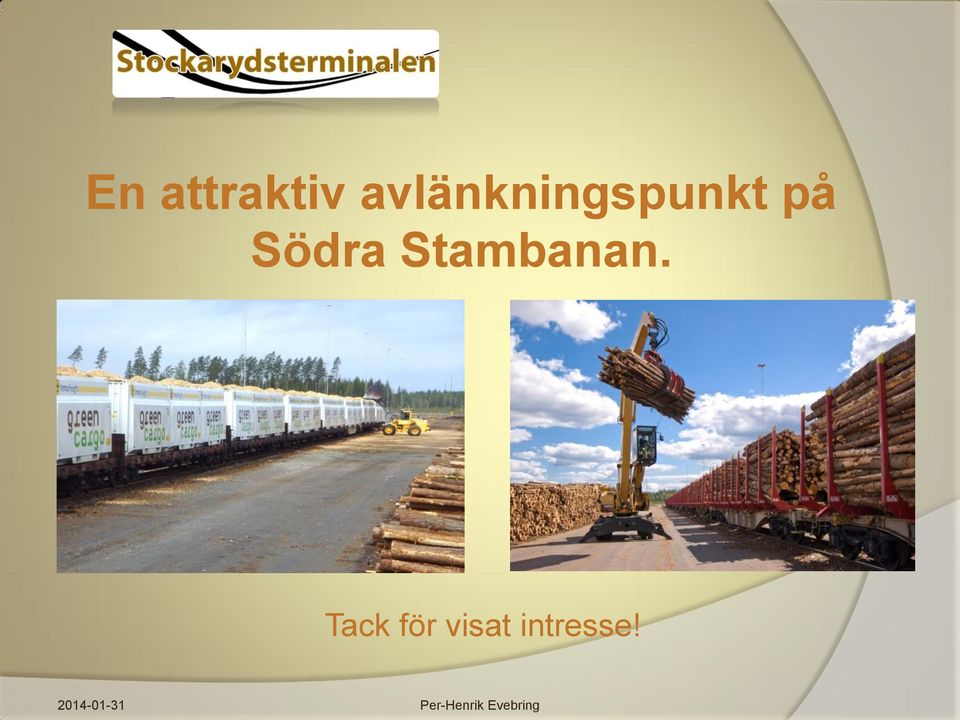 på Södra Stambanan.