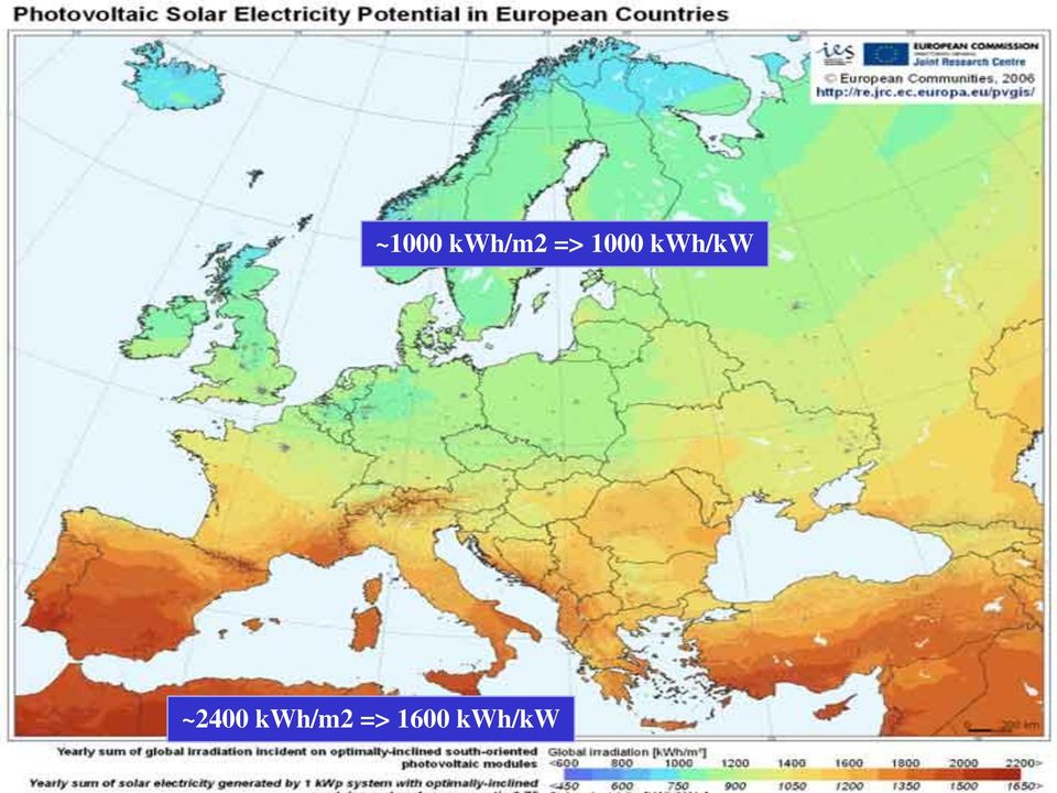 ~2400 kwh/m2