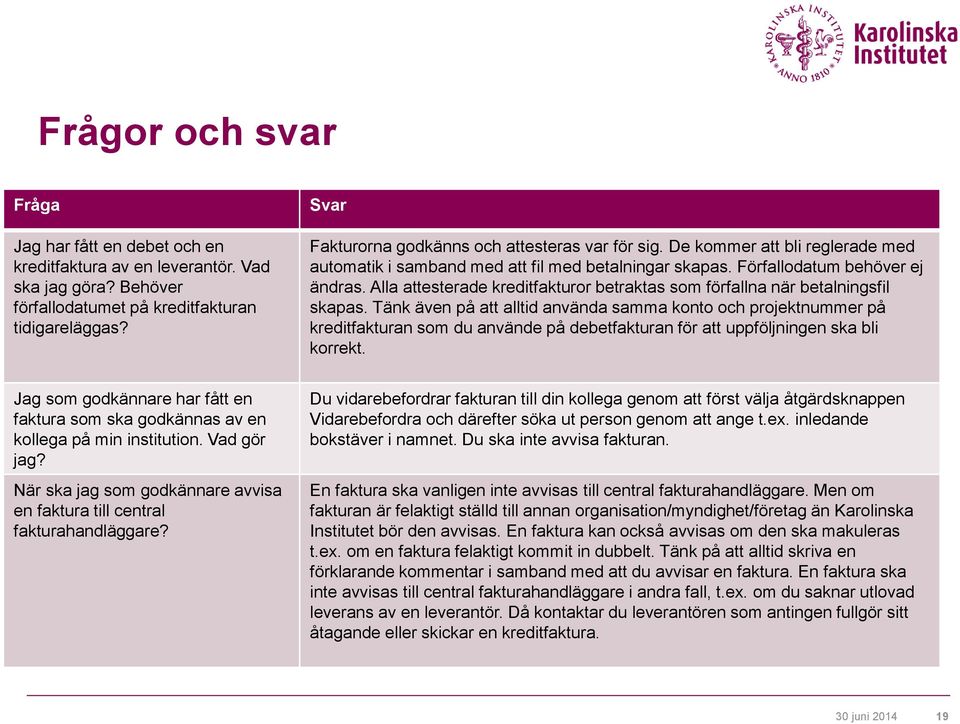 Alla attesterade kreditfakturor betraktas som förfallna när betalningsfil skapas.