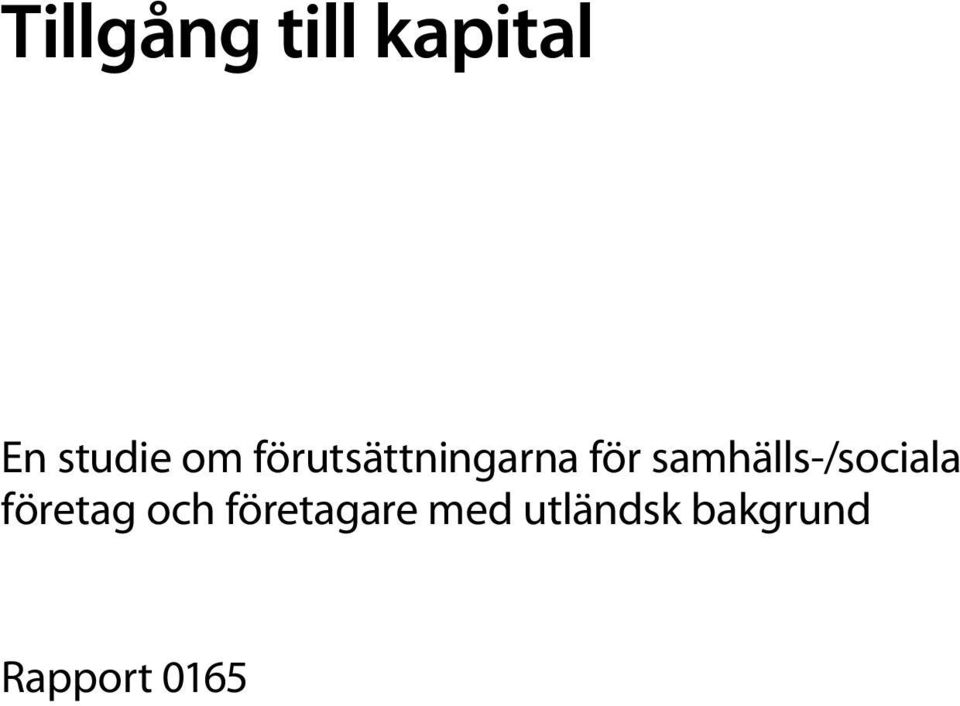 samhälls-/sociala företag och