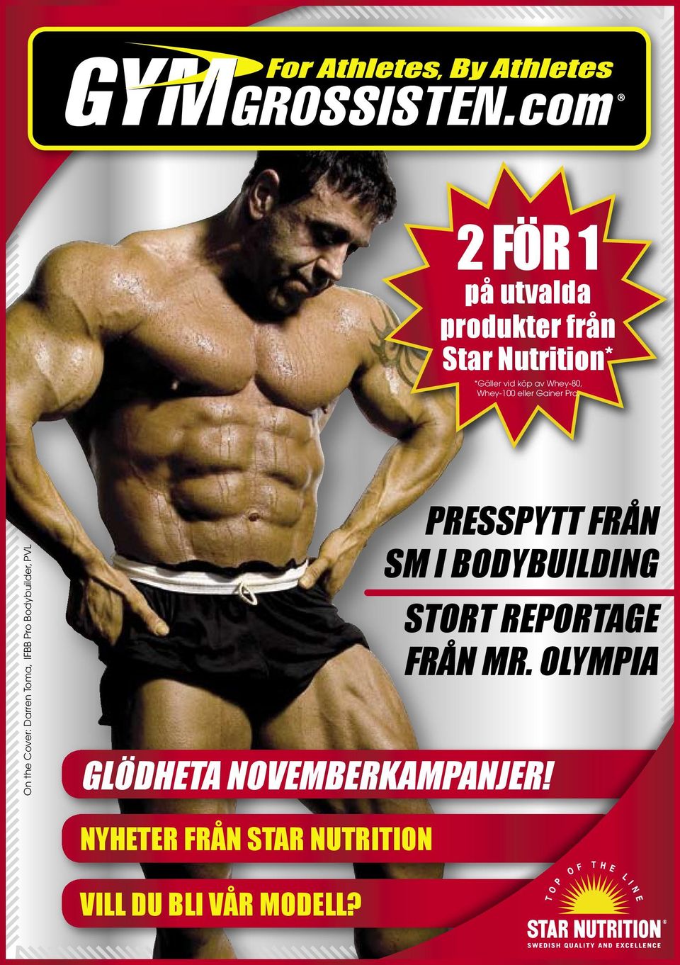 On the Cover: Darren Toma, IFBB Pro Bodybuilder, PVL PRESSPYTT FRÅN SM I