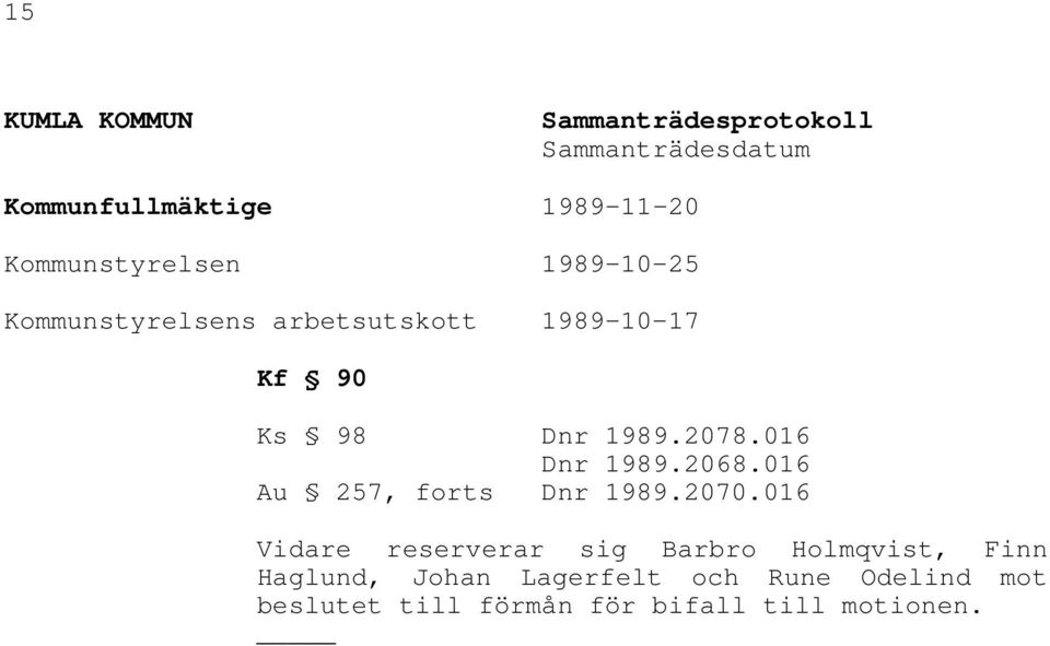 2078.016 Dnr 1989.2068.016 Au 257, forts Dnr 1989.2070.