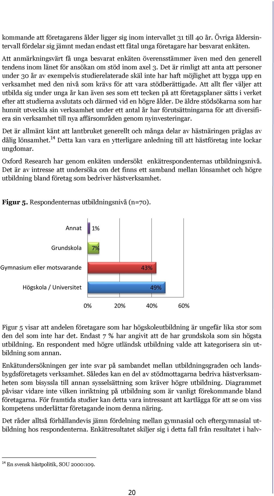 Det är rimligt att anta att personer under 30 år av exempelvis studierelaterade skäl inte har haft möjlighet att bygga upp en verksamhet med den nivå som krävs för att vara stödberättigade.