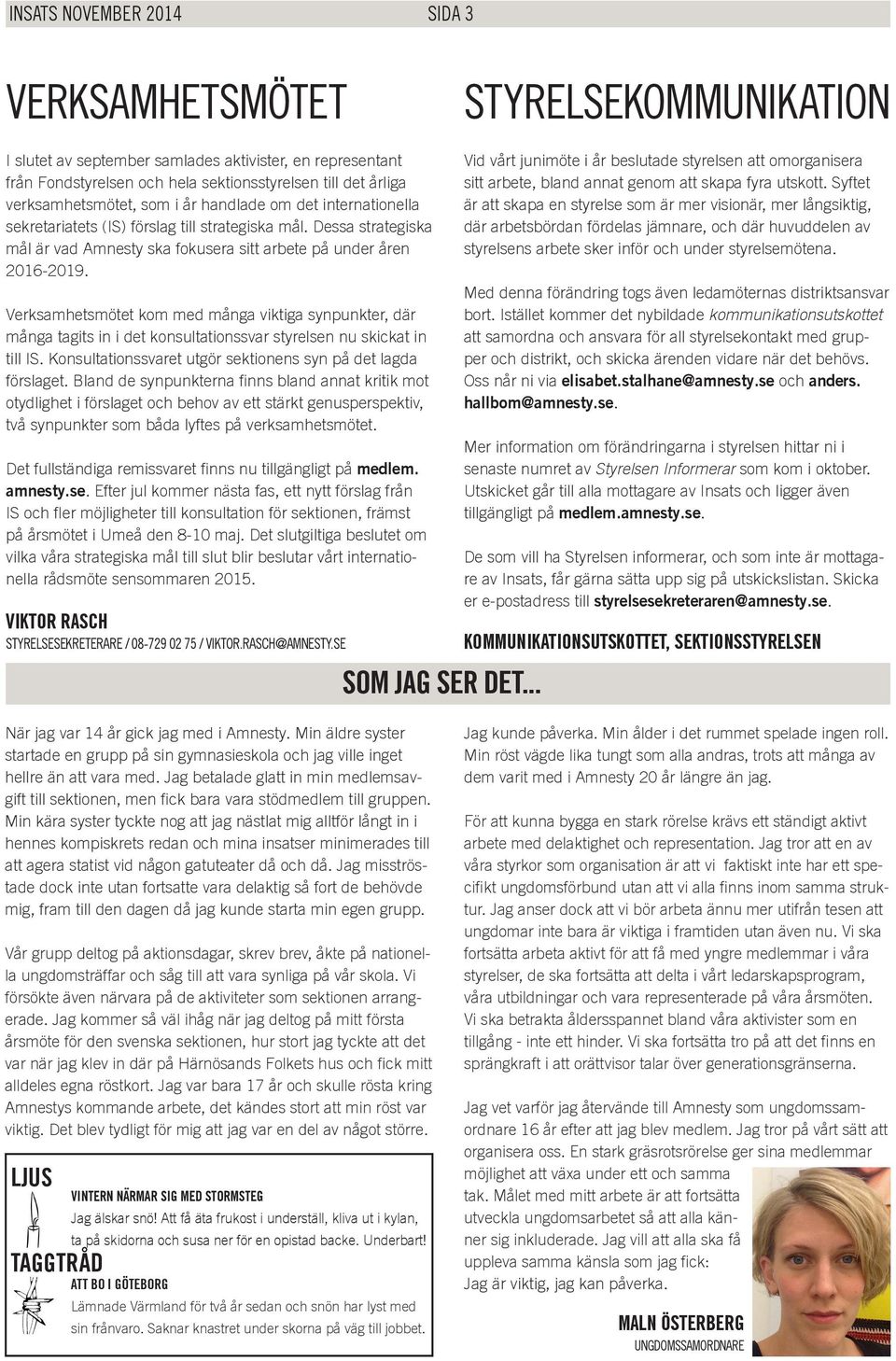 Verksamhetsmötet kom med många viktiga synpunkter, där många tagits in i det konsultationssvar styrelsen nu skickat in till IS. Konsultationssvaret utgör sektionens syn på det lagda förslaget.