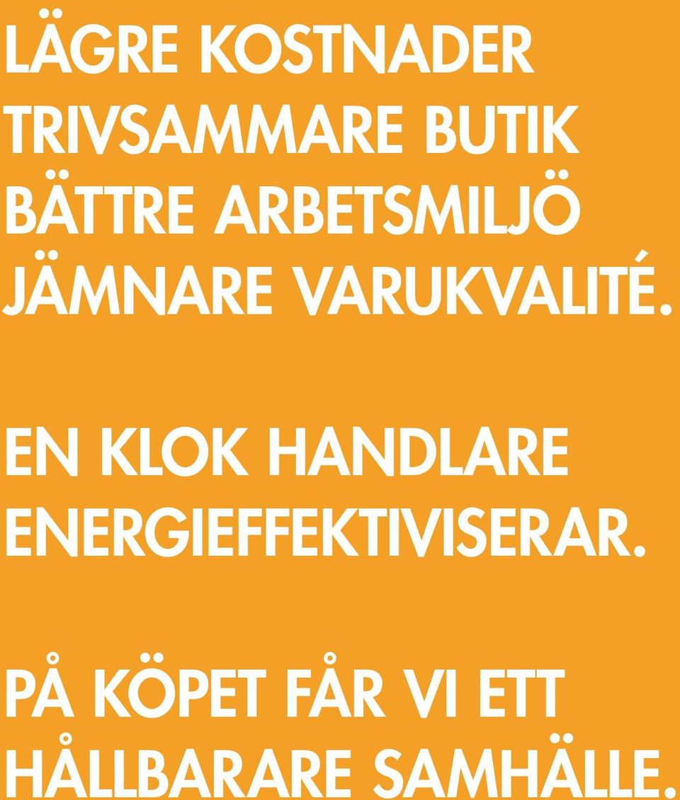 En klok handlare energieffektiviserar.