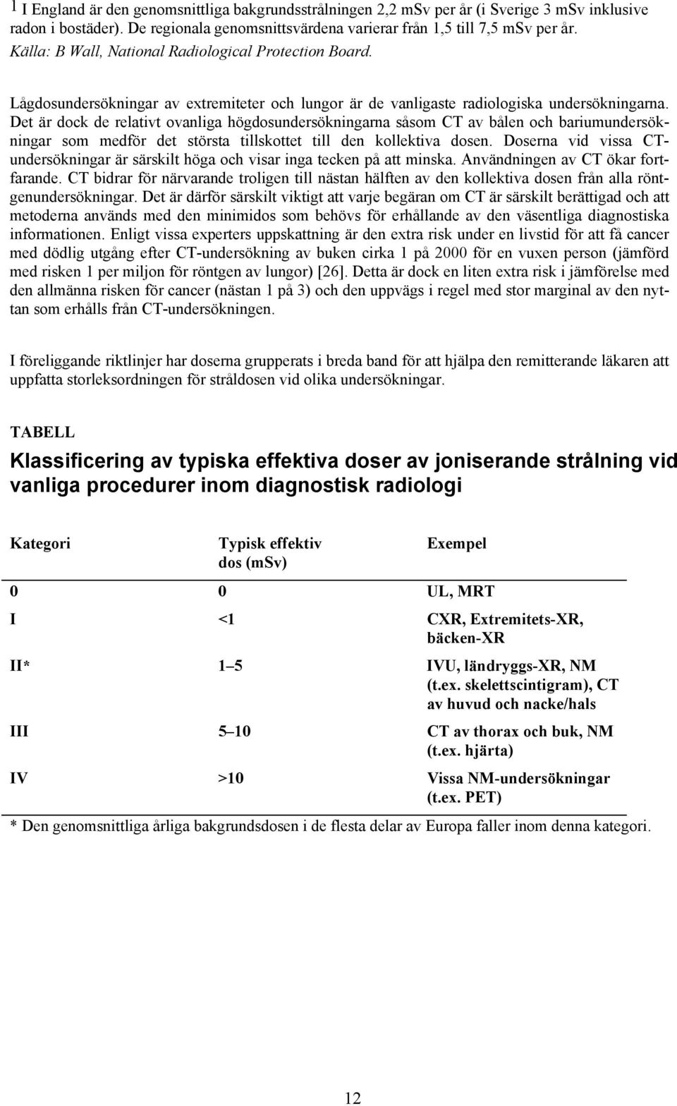 Det är dock de relativt ovanliga högdosundersökningarna såsom CT av bålen och bariumundersökningar som medför det största tillskottet till den kollektiva dosen.