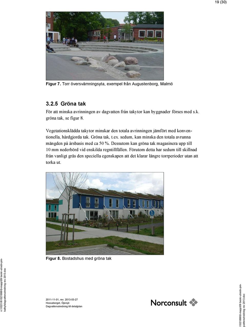 Dessutom kan gröna tak magasinera upp till 1 mm nederbörd vid enskilda regntillfällen.