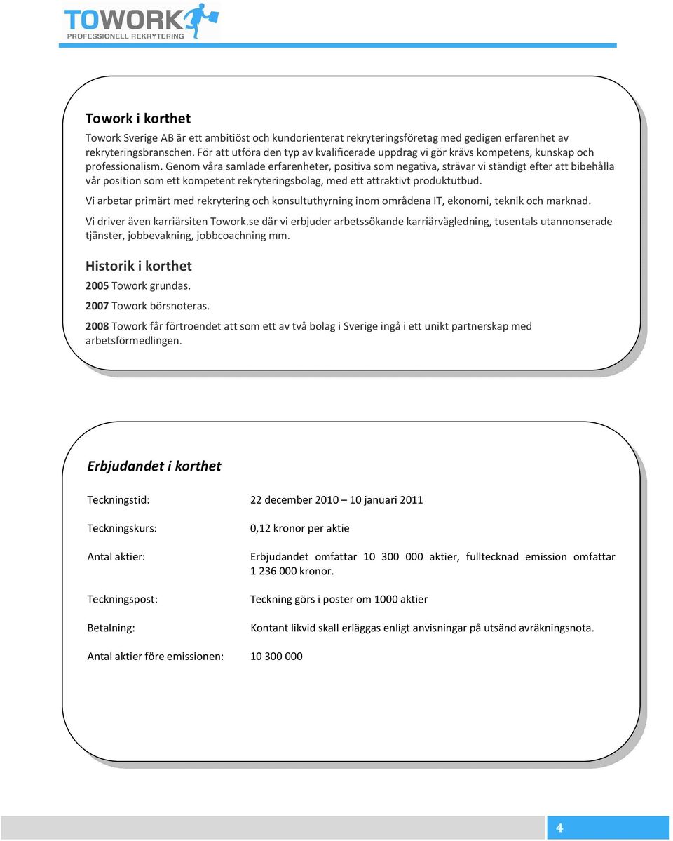 Genom våra samlade erfarenheter, positiva som negativa, strävar vi ständigt efter att bibehålla vår position som ett kompetent rekryteringsbolag, med ett attraktivt produktutbud.