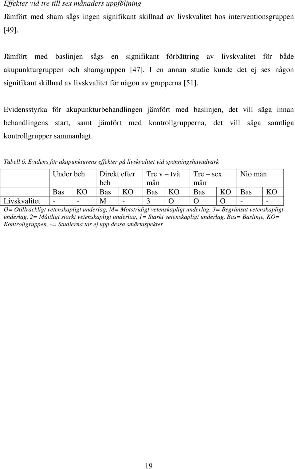 I en annan studie kunde det ej ses någon signifikant skillnad av livskvalitet för någon av grupperna [51].