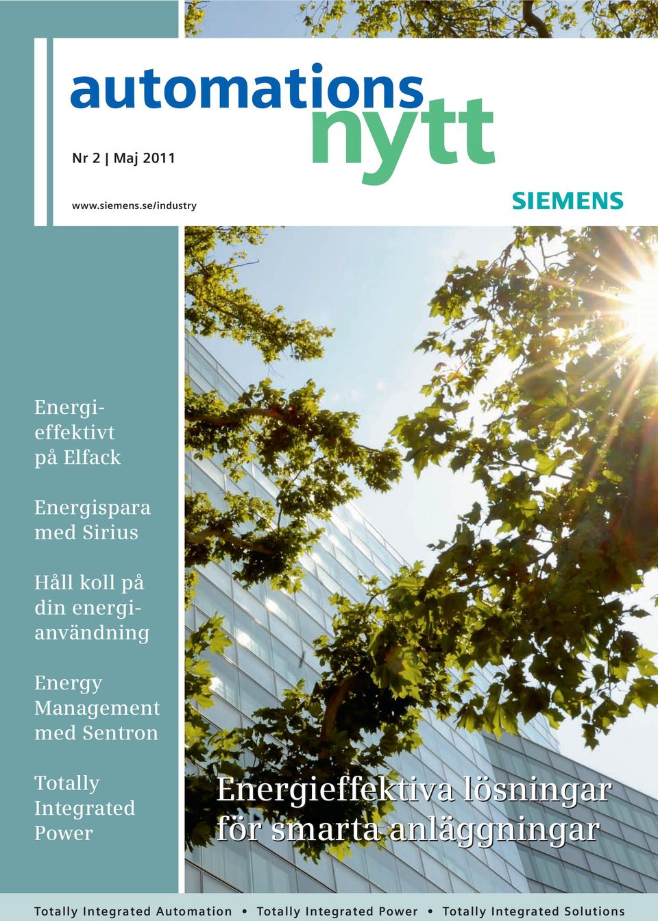 energianvändning Energy Management med Sentron Totally Integrated Power