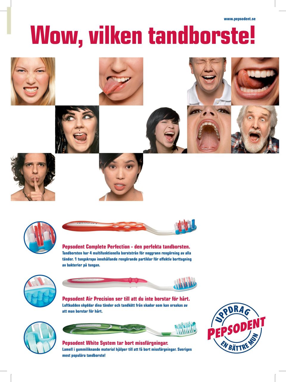 1 tungskrapa innehållande rengörande partiklar för effektiv borttagning av bakterier på tungan.