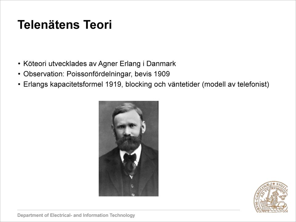 Poissonfördelningar, bevis 1909 Erlangs
