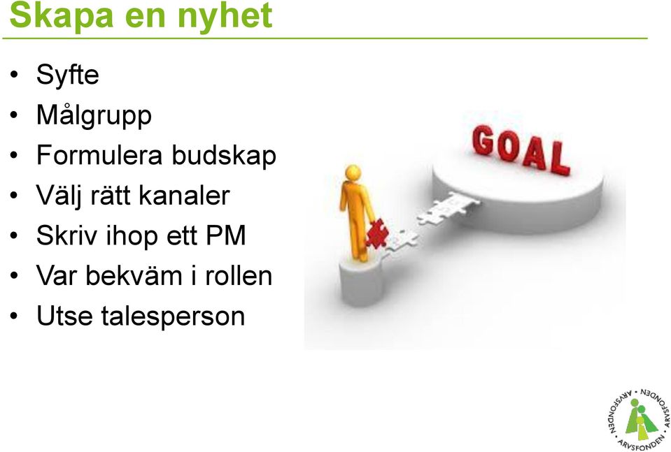 kanaler Skriv ihop ett PM Var