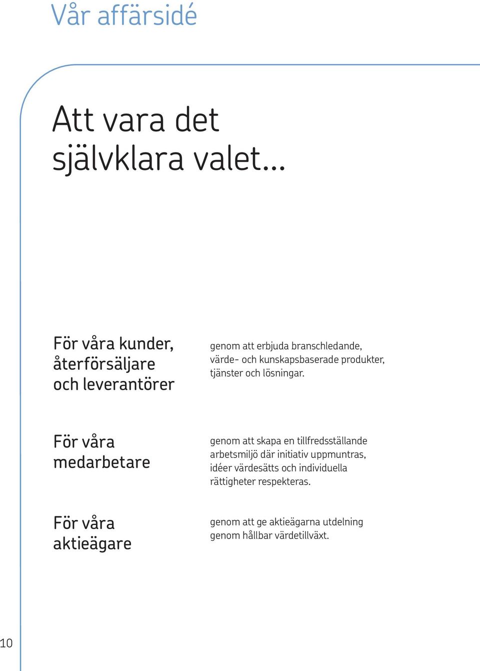 kunskapsbaserade produkter, tjänster och lösningar.