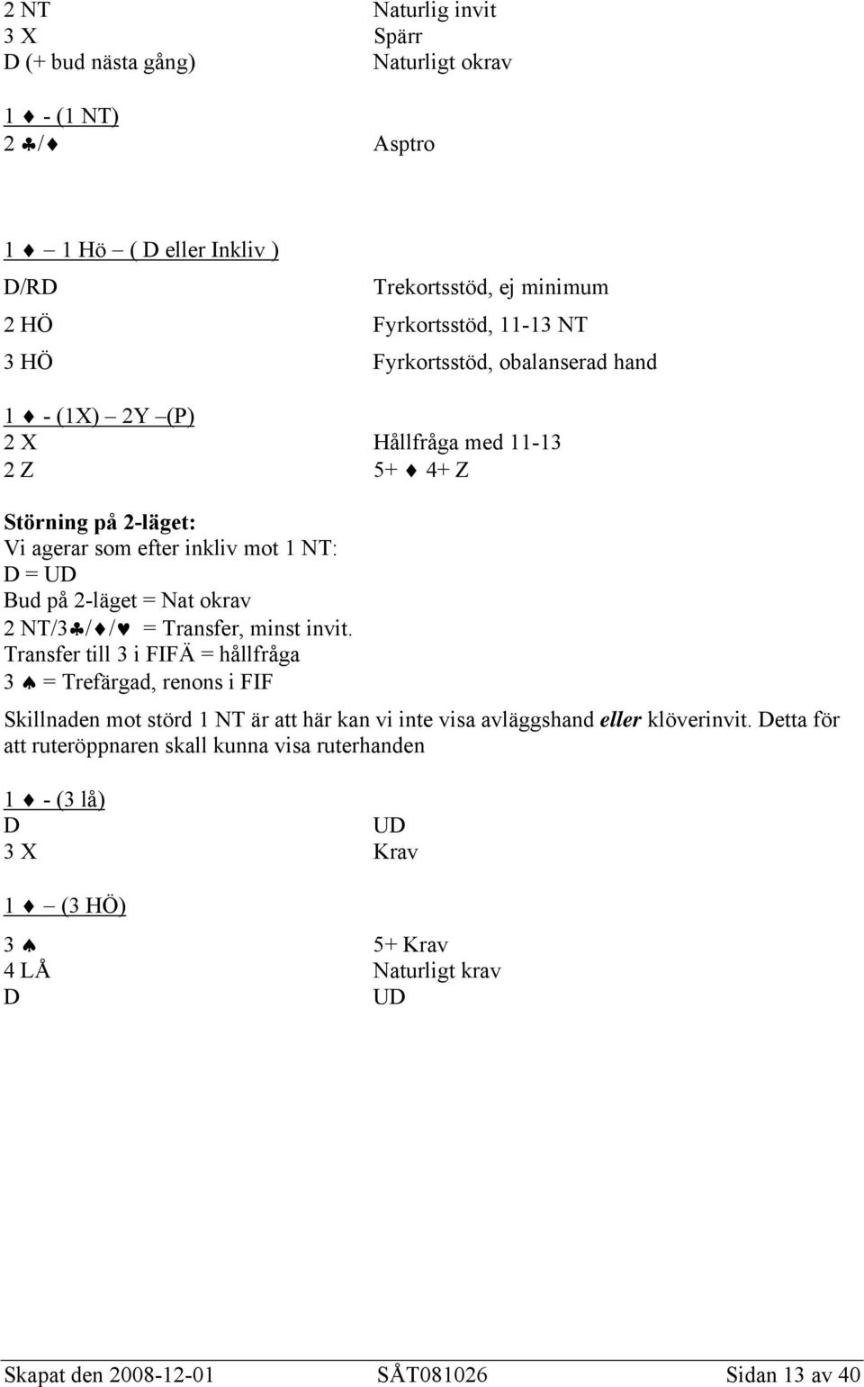 NT/3 / / = Transfer, minst invit.