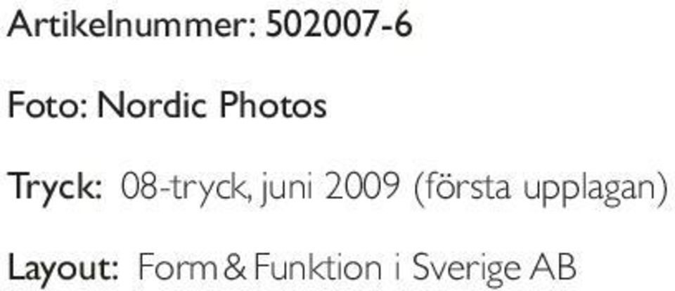 juni 2009 (första upplagan)