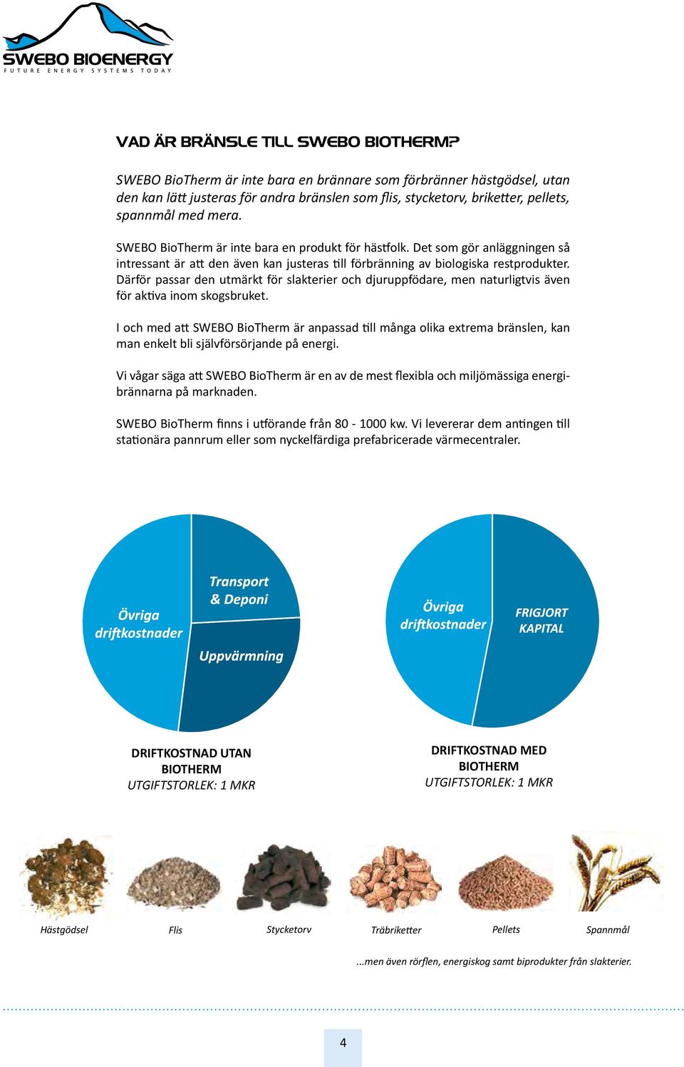 SWEBO BioTherm är inte bara en produkt för hästfolk. Det som gör anläggningen så intressant är att den även kan justeras till förbränning av biologiska restprodukter.