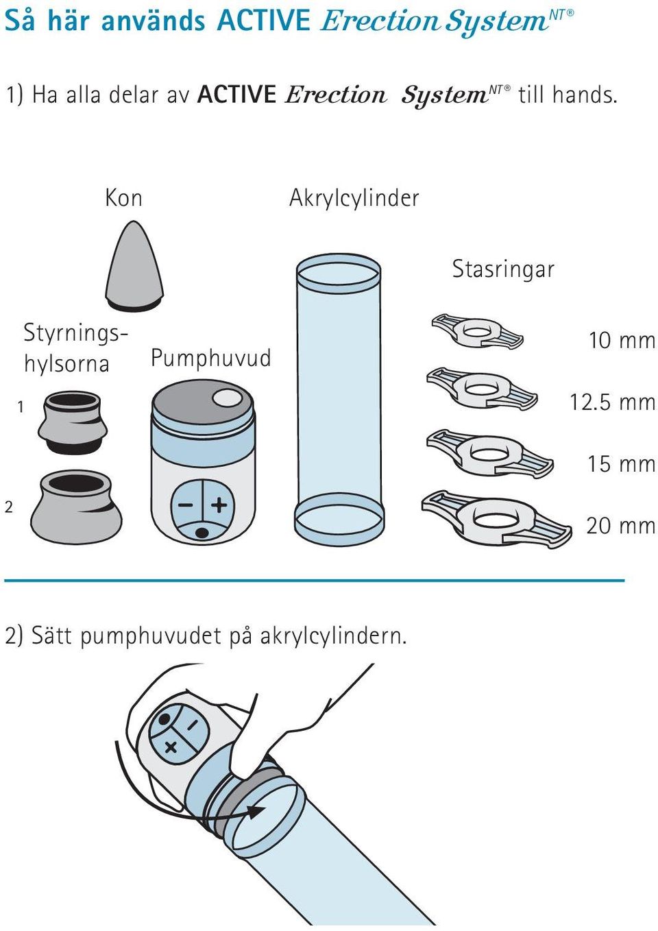 Kon Akrylcylinder Stasringar Styrningshylsorna 1