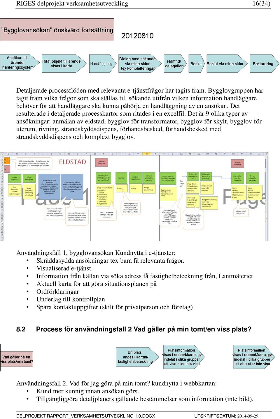Det resulterade i detaljerade processkartor som ritades i en excelfil.