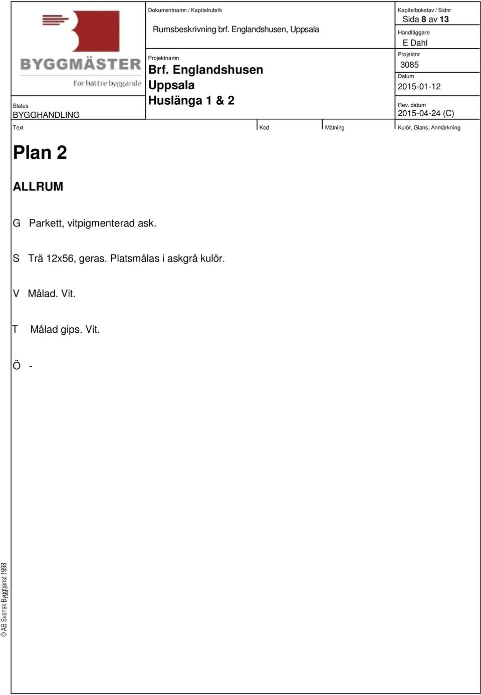 Plan 2 ALLRUM S rä 12x56, geras.