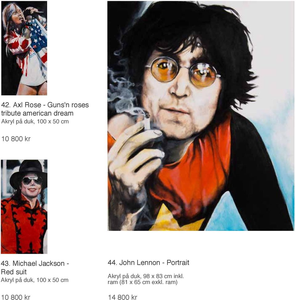 Michael Jackson - Red suit Akryl på duk, 100 x 50 cm 10 800