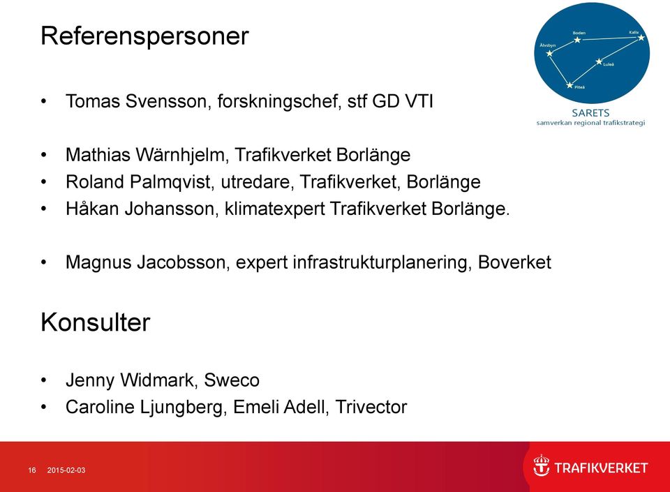 Johansson, klimatexpert Trafikverket Borlänge.