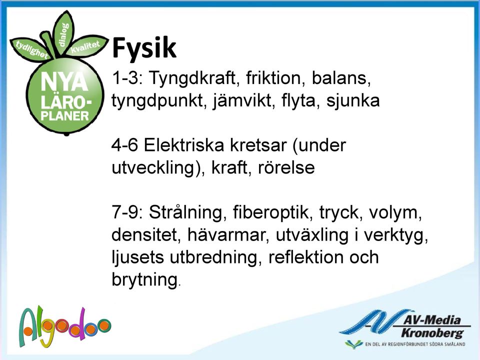 rörelse 7-9: Strålning, fiberoptik, tryck, volym, densitet,