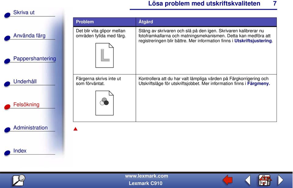 Detta kan medföra att registreringen blir bättre. Mer information finns i Utskriftsjustering.