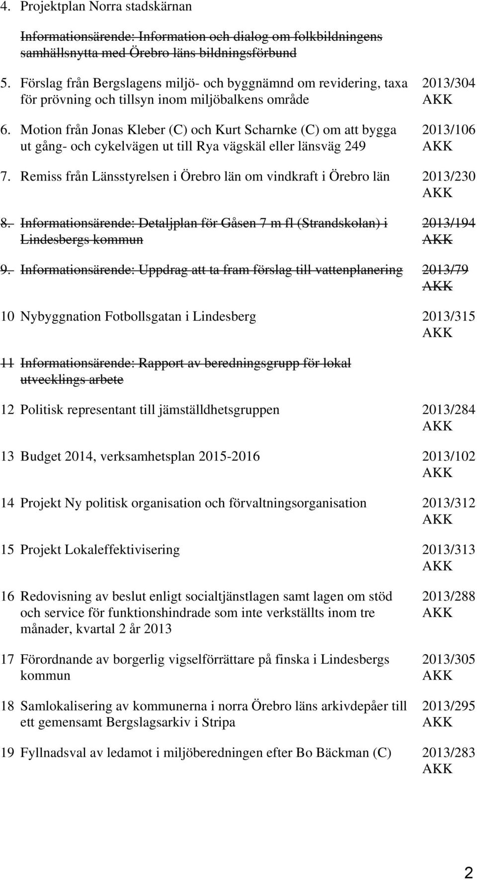 Motion från Jonas Kleber (C) och Kurt Scharnke (C) om att bygga ut gång- och cykelvägen ut till Rya vägskäl eller länsväg 249 2013/304 2013/106 7.