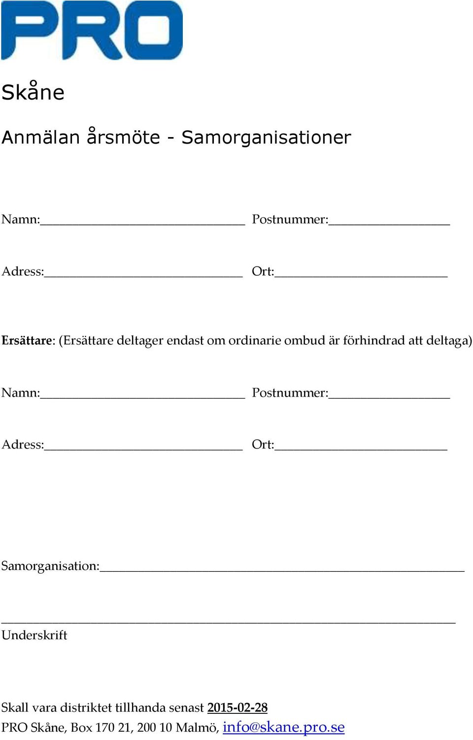 Samorganisation: Underskrift Skall vara distriktet tillhanda