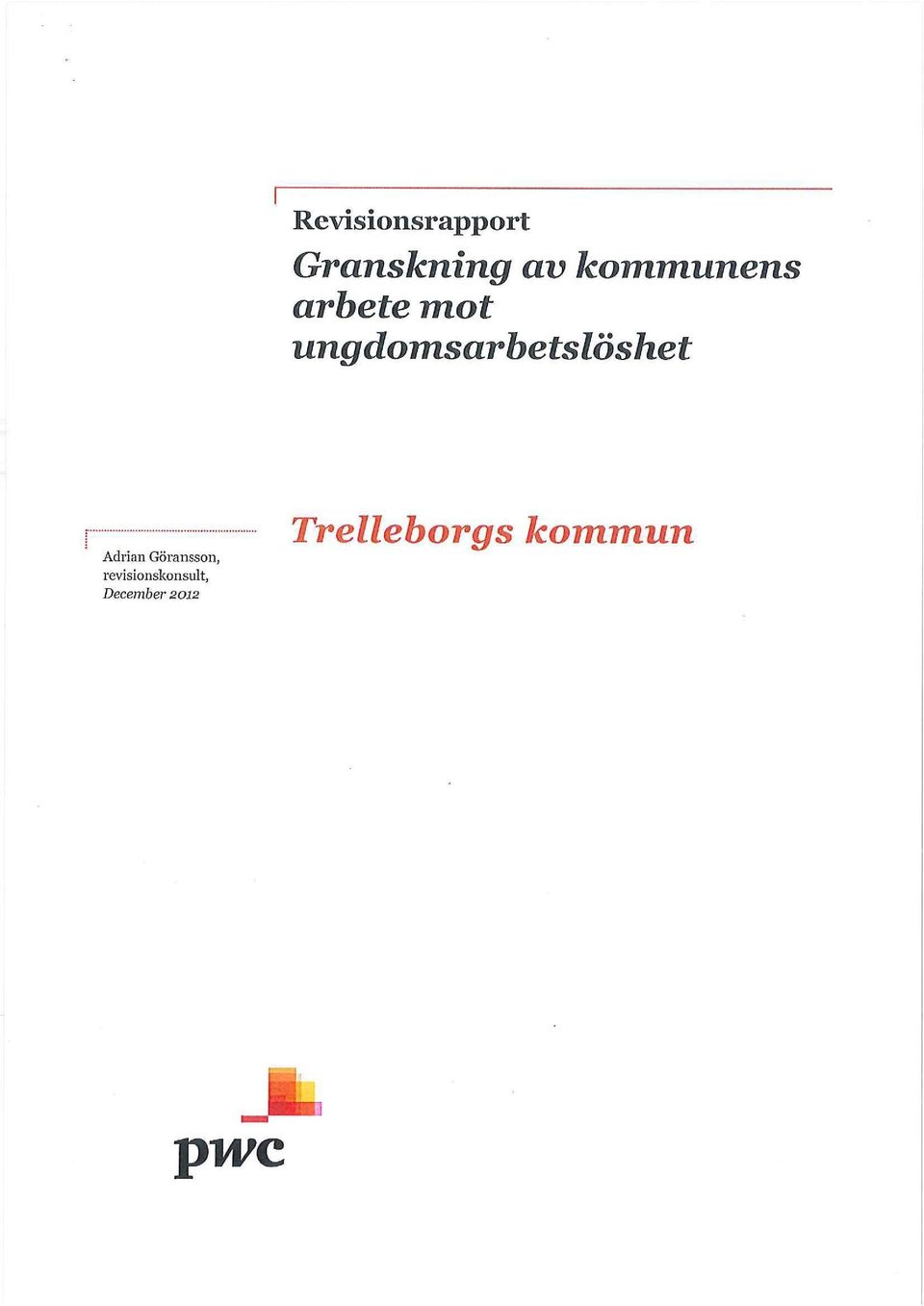 ungdomsarbetslöshet Adrian