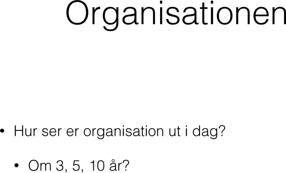 organisation ut