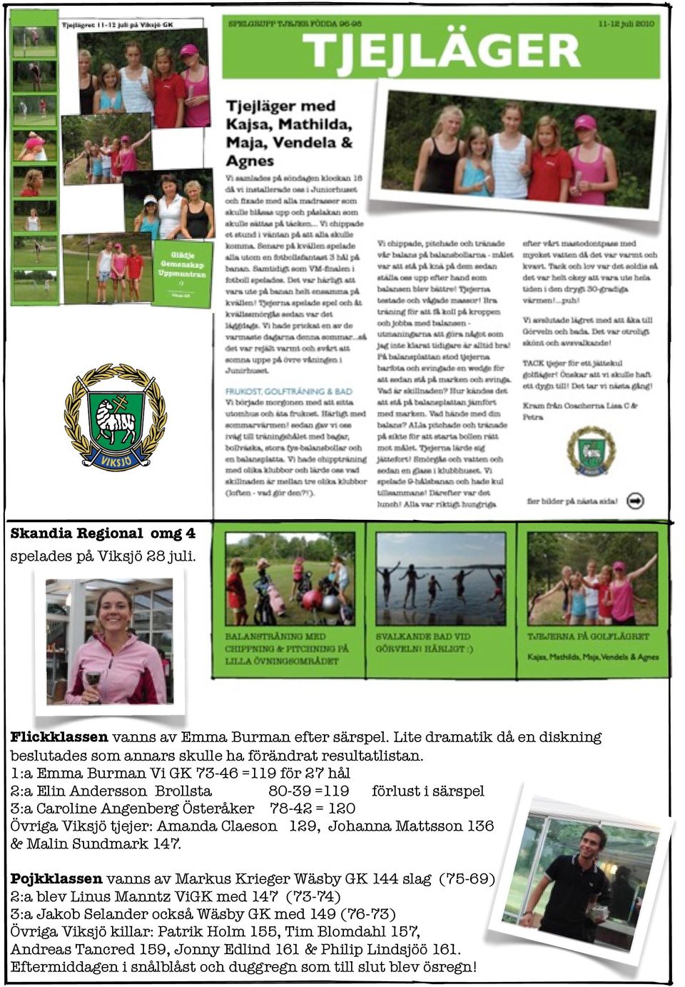 Johanna Mattsson 136 & Malin Sundmark 147.