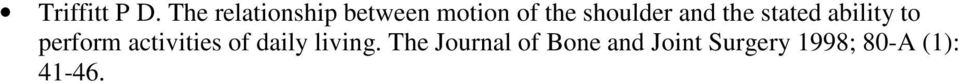 shoulder and the stated ability to perform