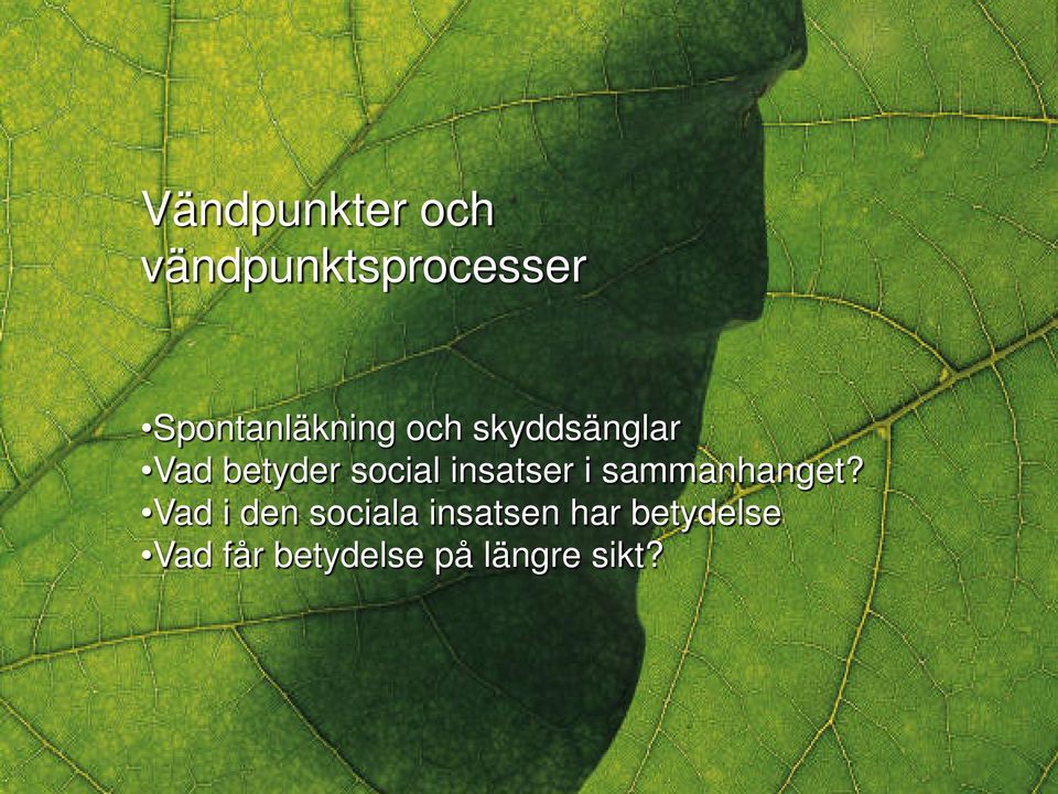 social insatser i sammanhanget?
