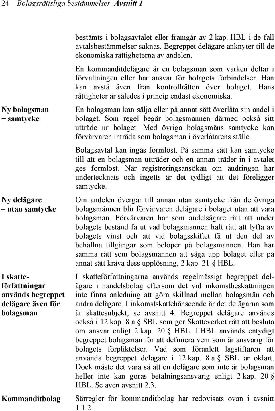 En kommanditdelägare är en bolagsman som varken deltar i förvaltningen eller har ansvar för bolagets förbindelser. Han kan avstå även från kontrollrätten över bolaget.