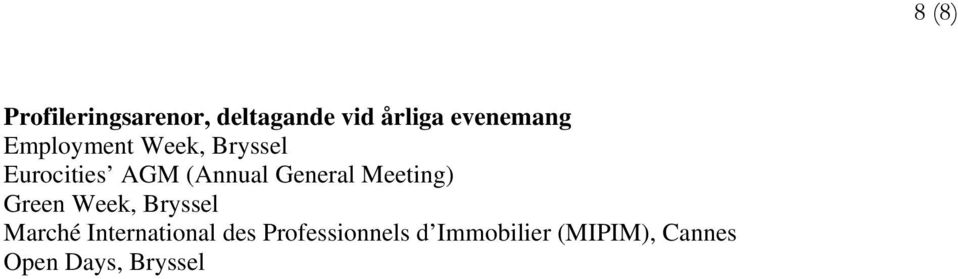 Meeting) Green Week, Bryssel Marché International des