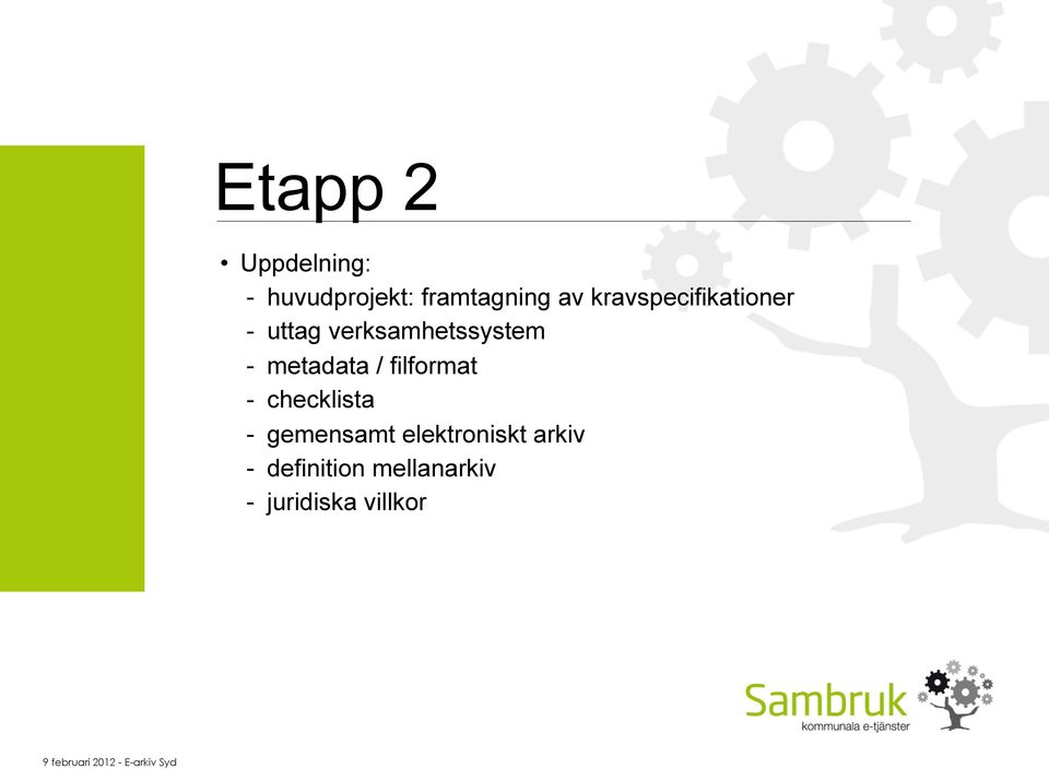 metadata / filformat - checklista - gemensamt